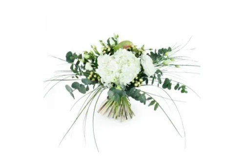 Bouquet Allongé Champêtre Blanc "Almada"