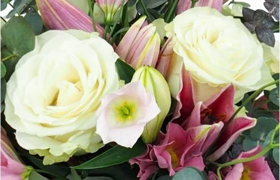 Bouquet Champêtre Rose & Blanc "Reims" 2 Bouquet Champêtre Rose & Blanc "Reims" – Image 2