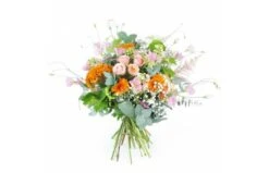 Bouquet Champêtre Rose & Orange "Dublin"