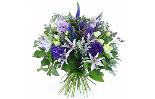 Bouquet Champêtre Violet & Bleu "Agde"