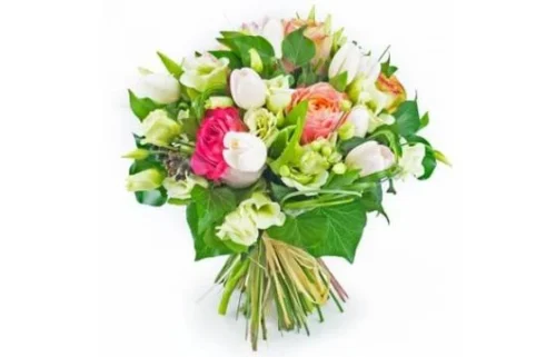 Bouquet De Fleurs Boucle Rose