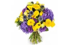 Bouquet De Fleurs Jaune Et Mauve Antoine