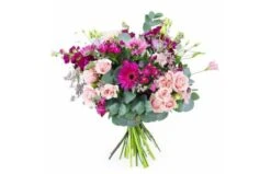 Bouquet De Fleurs Rose & Fuchsia "Bordeaux"