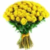 Bouquet De Roses Jaunes Longues Tiges