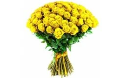 Bouquet De Roses Jaunes Longues Tiges