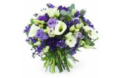 Bouquet Rond Blanc & Violet "Ostrava"