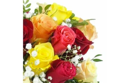 Bouquet Rond Coloré "Barcelone" -Boutique Fleur Deuil bouquet rond colore barcelone 2