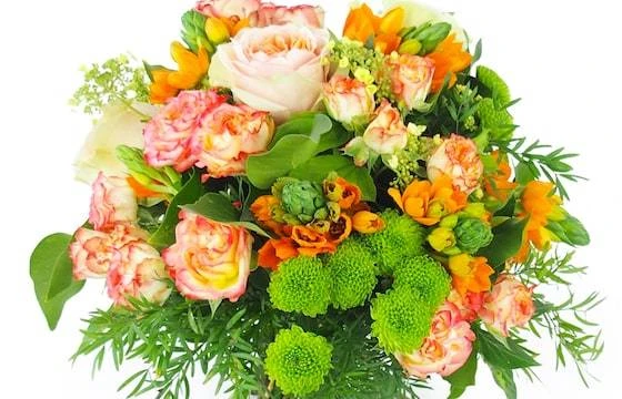 Bouquet Rond De Fleur Orangé "Cologne" 2 Bouquet Rond De Fleur Orangé "Cologne" – Image 2