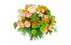 Bouquet Rond De Fleur Orangé "Cologne"