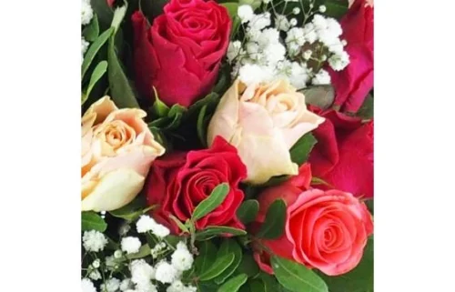 Bouquet Rond De Roses "Lyon" 5 Bouquet Rond De Roses "Lyon" -Boutique Fleur Deuil bouquet rond de roses lyon 2