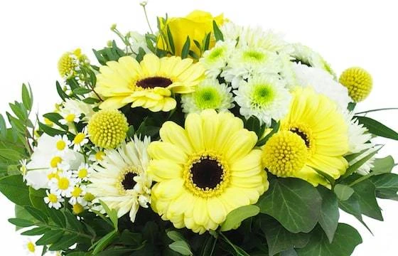 Bouquet Rond Jaune & Blanc "Prague" 2 Bouquet Rond Jaune & Blanc "Prague" – Image 2
