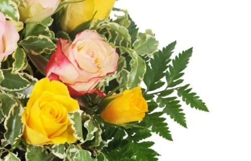 Bouquet Rond Multicolore Dame Rose 5 Bouquet Rond Multicolore Dame Rose -Boutique Fleur Deuil bouquet rond multicolore dame rose 2