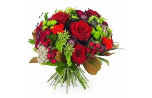 Bouquet Rond Rouge "Riga"