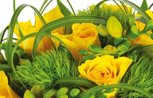 Bouquet Rond Vert Tige -Boutique Fleur Deuil bouquet rond vert tige 2