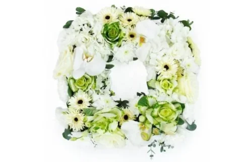 Carré De Deuil De Fleurs Blanches "Antistène"