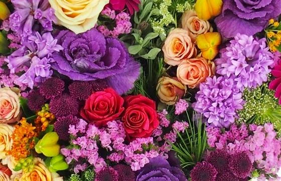 Cœur De Fleurs Fuchsia, Orange & Mauve "Périclès" 2 Cœur De Fleurs Fuchsia, Orange & Mauve "Périclès" – Image 2