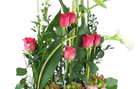 Composition De Fleur Rose & Vert "Salvador" 2 Composition De Fleur Rose & Vert "Salvador" – Image 2