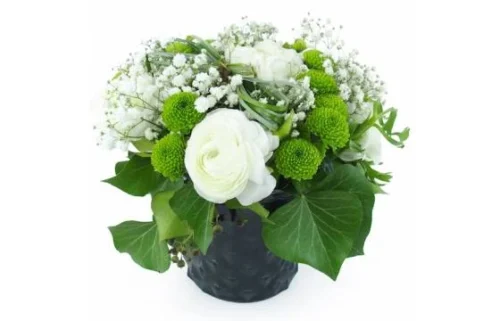 Composition De Fleurs Blanches "Montréal"