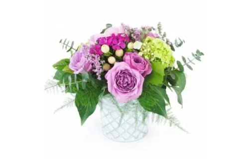 Composition De Fleurs Mauves "Seattle"