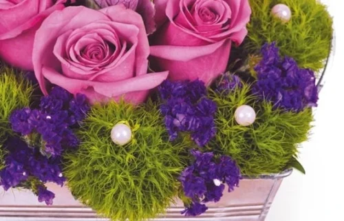 Composition De Roses Fuchsia Victoria -Boutique Fleur Deuil composition de roses fuchsia victoria 2