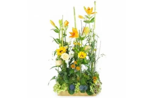 Composition Florale Orange "Amarillo"