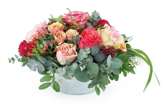 Composition Florale Ronde De Rose "Caracas" 1 Composition Florale Ronde De Rose "Caracas"