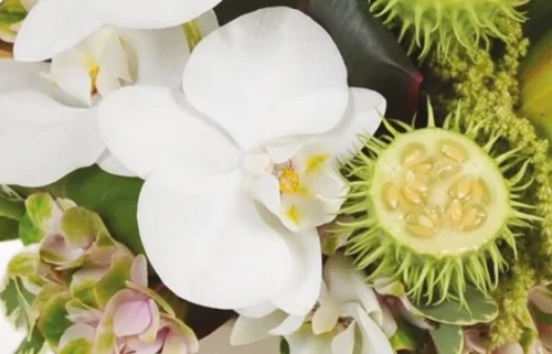 Composition Horizontale Eventail -Boutique Fleur Deuil composition horizontale eventail 2