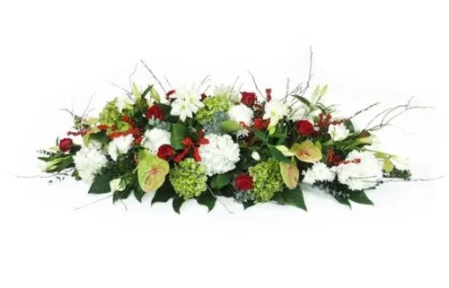 Dessus De Cercueil Rouge & Blanc "Odysseus"