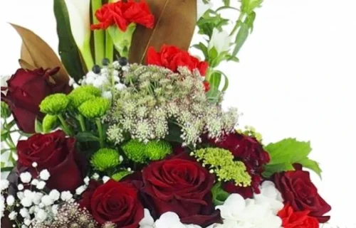 Gerbe De Fleurs à La Main "Hermès" -Boutique Fleur Deuil gerbe de fleurs a la main hermes 2