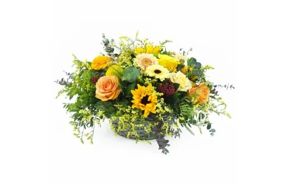 Panier De Deuil De Fleurs Piquées "Dionysos" 1 Panier De Deuil De Fleurs Piquées "Dionysos"