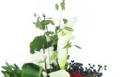 Petite Croix De Deuil Blanche & Rouge "Hercule" 7 Petite Croix De Deuil Blanche & Rouge "Hercule" -Boutique Fleur Deuil petite croix de deuil blanche rouge hercule 3