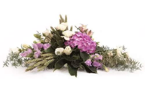 Raquette De Deuil Parme & Blanche Affection