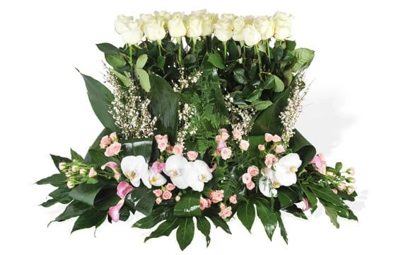 Raquette De Fleurs De Deuil L'Angélus 1 Raquette De Fleurs De Deuil L'Angélus